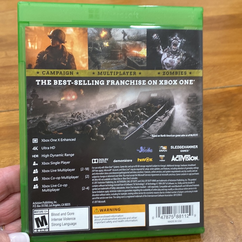 XBOX ONE game.  Call of Duty: WWII. - Picture 4 of 4